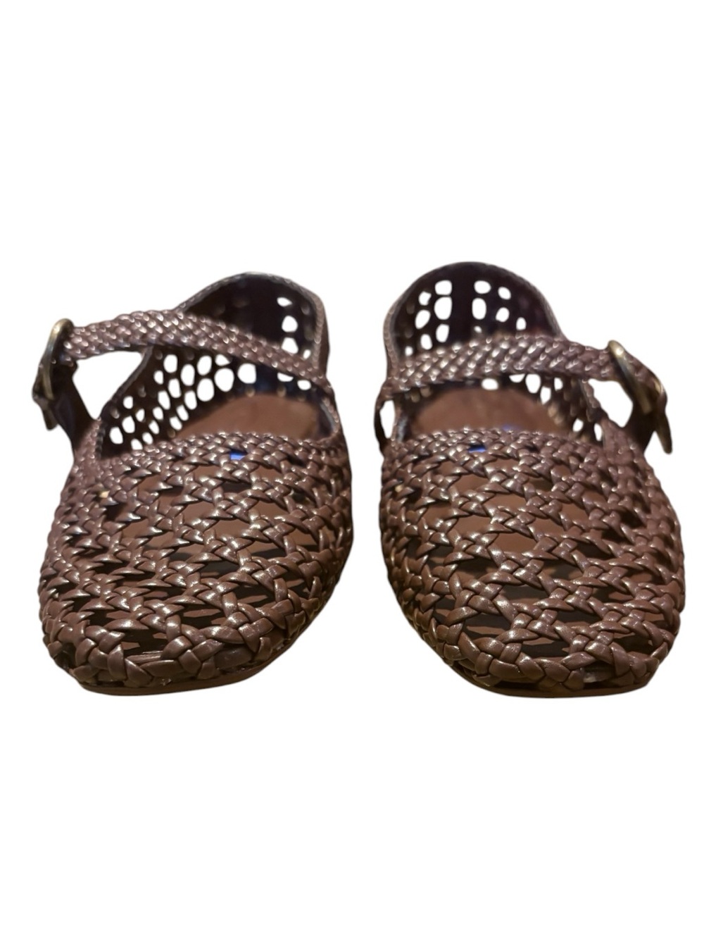 JOIE Weavy Mary Jane Flats in Chocolate Brown Size 7.5 NWT - Picture 6 of 9
